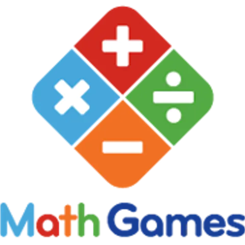 a diamond shaped with white font. In a red box is a plus sign, green box a division sign, orange box a minus sign, and blue box a multiplication sign