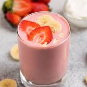 a strawberry banana milkshake