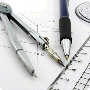 a circumference pen and a regular pen 